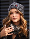 Winter set, black hat and scarf C40 - Online store - Boutique